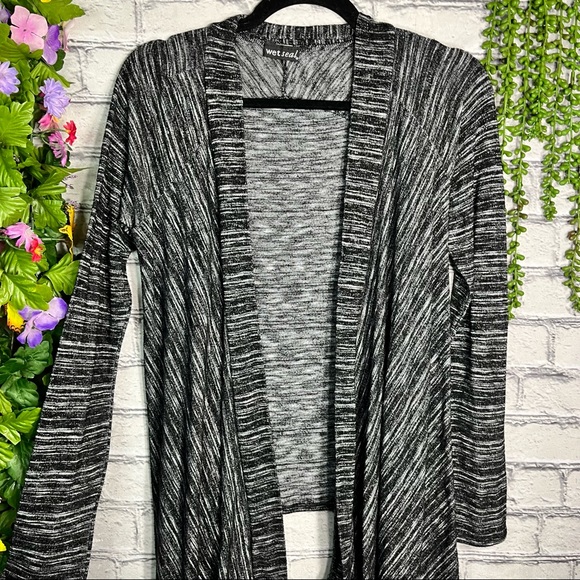 {🌼3/$30🌼Wet Seal Heather Grey Lightweight Open Front Cardigan Size Small - Picture 3 of 13